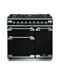 Rangemaster ELS90DFFGB Elise 90 Dual Fuel Range Cooker, Gloss Black