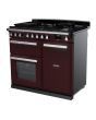 Rangemaster ESDL100DFPBOR/CM1 Estel Deluxe 100cm Dual Fuel Range Cooker, Bordeaux/Chrome