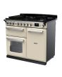 Rangemaster ESDL100DFPPCR/CM1 Estel Deluxe 100cm Dual Fuel Range Cooker, Pale Cream/Chrome