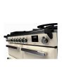 Rangemaster ESDL100DFPPCR/CM1 Estel Deluxe 100cm Dual Fuel Range Cooker, Pale Cream/Chrome