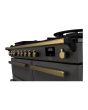 Rangemaster ESDL100DFPSLT/AB1 Estel Deluxe 100cm Dual Fuel Range Cooker, Slate/Antique Brass