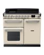 Rangemaster ESDL100EIPPCR/CM1 Estel Deluxe 100cm Induction Range Cooker, Pale Cream/Chrome