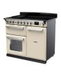 Rangemaster ESDL100EIPPCR/CM1 Estel Deluxe 100cm Induction Range Cooker, Pale Cream/Chrome