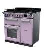 Rangemaster ESDL90DFPHTH/CM1 Estel Deluxe 90cm Dual Fuel Range Cooker, Heather/Chrome