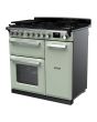 Rangemaster ESDL90DFPMNT/CM1 Estel Deluxe 90cm Dual Fuel Range Cooker, Mint/Chrome