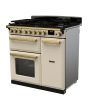 Rangemaster ESDL90DFPPCR/AB1 Estel Deluxe 90cm Dual Fuel Range Cooker, Pale Cream/Antique Brass