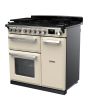 Rangemaster ESDL90DFPPCR/CM1 Estel Deluxe 90cm Dual Fuel Range Cooker, Pale Cream/Chrome