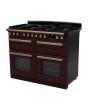 Rangemaster ESDLB110DFPBOR/AB1 Estel Deluxe 110cm BC Dual Fuel Range Cooker, Bordeaux/Antique Brass