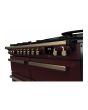 Rangemaster ESDLB110DFPBOR/AB1 Estel Deluxe 110cm BC Dual Fuel Range Cooker, Bordeaux/Antique Brass