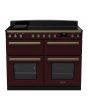 Rangemaster ESDLB110EIPBOR/AB1 Estel Deluxe 110cm BC Induction Range Cooker, Bordeaux/Antique Brass