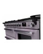 Rangemaster ESDLO110DFPHTH/CM1 Estel Deluxe 110cm Dual Fuel Range Cooker, Heather/Chrome