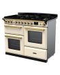 Rangemaster ESDLO110DFPPCR/AB1 Estel Deluxe 110cm Dual Fuel Range Cooker, Pale Cream/Antique Brass