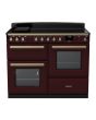 Rangemaster ESDLO110EIPBOR/AB1 Estel Deluxe 110cm Induction Range Cooker, Bordeaux/Antique Brass