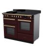 Rangemaster ESDLO110EIPBOR/AB1 Estel Deluxe 110cm Induction Range Cooker, Bordeaux/Antique Brass