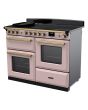 Rangemaster ESDLO110EIPPPK/AB1 Estel Deluxe 110cm Induction Range Cooker, Pale Pink/Antique Brass