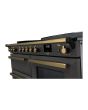Rangemaster ESDLO110EIPSLT/AB1 Estel Deluxe 110cm Induction Range Cooker, Slate/Antique Brass