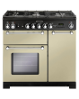 Rangemaster KCH90DFFCR/C KITCHENER 90cm Dual Fuel Range Cooker, Cream/Chrome