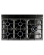 Rangemaster KCH90DFFCR/C KITCHENER 90cm Dual Fuel Range Cooker, Cream/Chrome
