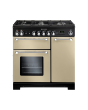 Rangemaster KCH90NGFCR/C (116760) KITCHENER 90cm Gas Range Cooker, Cream/Chrome
