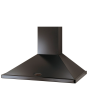 Rangemaster LEIHDC70BC 70cm Chimney Hood Without Rail, Black, Chrome Badge