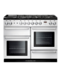 Rangemaster 106110 (NEX110DFFWH/C) NEXUS 110cm Dual Fuel Range Cooker, White/Chrome