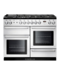 Rangemaster 106110 (NEX110DFFWH/C) NEXUS 110cm Dual Fuel Range Cooker, White/Chrome
