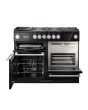 Rangemaster NEX110SODFFBC (119760) Nexus Steam 110cm Dual Fuel Range Cooker, Black/Chrome