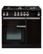 Rangemaster PROP90NGFGBC PROFESSIONAL PLUS 90cm Gas Range Cooker, Black