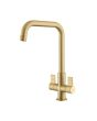 Rangemaster TAQ2BB/ Aquaquad Dual Lever Monobloc Tap, Brushed Brass finish