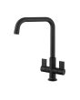 Rangemaster TAQ2MB/ Aquaquad Dual Lever Monobloc Tap, Matt Black finish