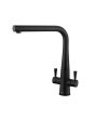 Rangemaster TCO1MB/ Conical Dual Lever Monobloc Tap, Matt Black Finish