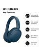 Sony WHCH730NB.CE7 Wireless Noise Cancelling Over ear headphones - Black