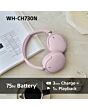 Sony WHCH730NP.CE7 Wireless Noise Cancelling Over ear headphones - Pink
