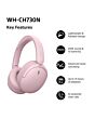 Sony WHCH730NP.CE7 Wireless Noise Cancelling Over ear headphones - Pink