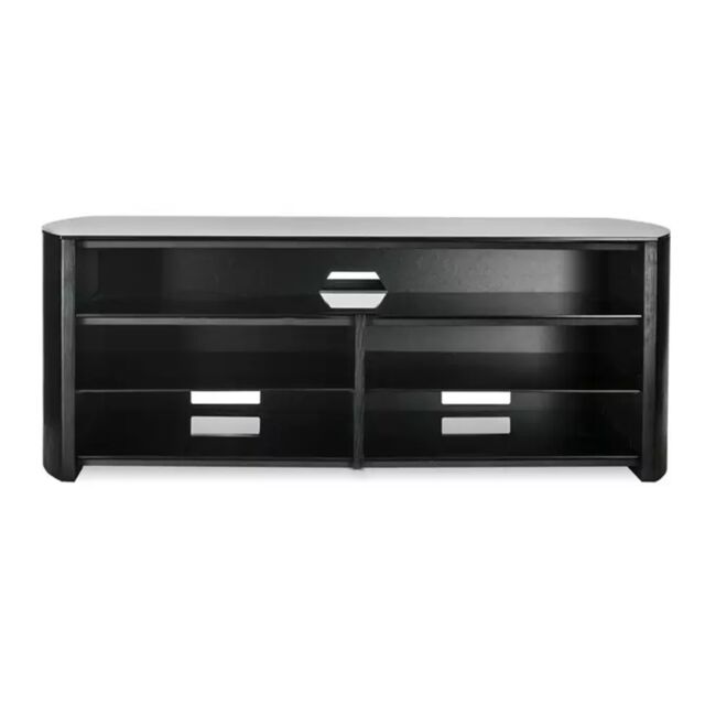 Alphason FW1350SBBLK Audio Visual Stand For TVs Up To 60inch, Black Finish