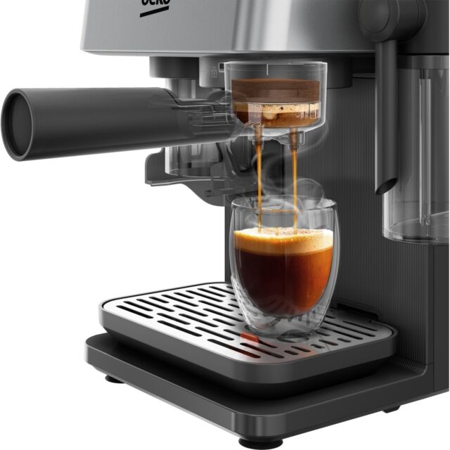 Beko CED7524X Espresso Machine With Integrated Grinder And Milk Cup - Silver