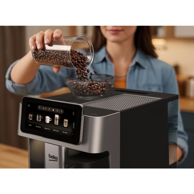 Beko CEG8564X CaffeExperto Series Espresso Machine with Integrated Grinder - Silver
