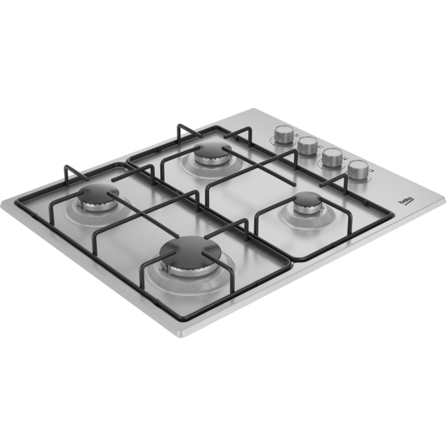 Beko CIHYG21SX 60cm 4 Gas Hob Burner in Stainless Steel