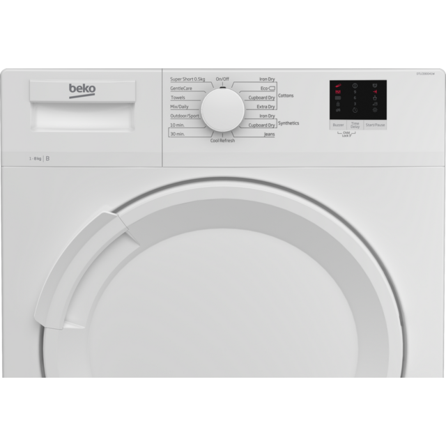 Beko DTLCE80041W B Rated 8kg Condenser Tumble Dryer White