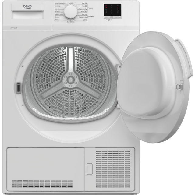 Beko DTLCE80041W B Rated 8kg Condenser Tumble Dryer White
