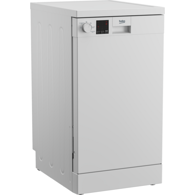 Beko DVS05C20W 45cm Freestanding Dishwasher, 10 Place Settings, White