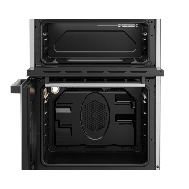 Beko EDC634W 60cm Double Oven Electric Cooker, 4 Ceramic Hob, White