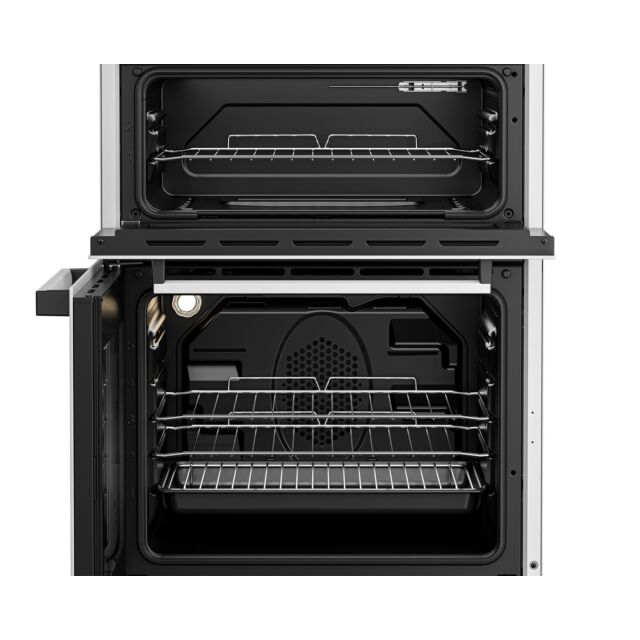 Beko EDC634W 60cm Double Oven Electric Cooker, 4 Ceramic Hob, White