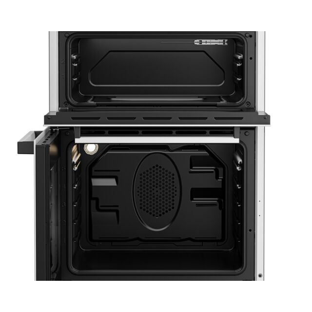 Beko EDC634W 60cm Double Oven Electric Cooker, 4 Ceramic Hob, White