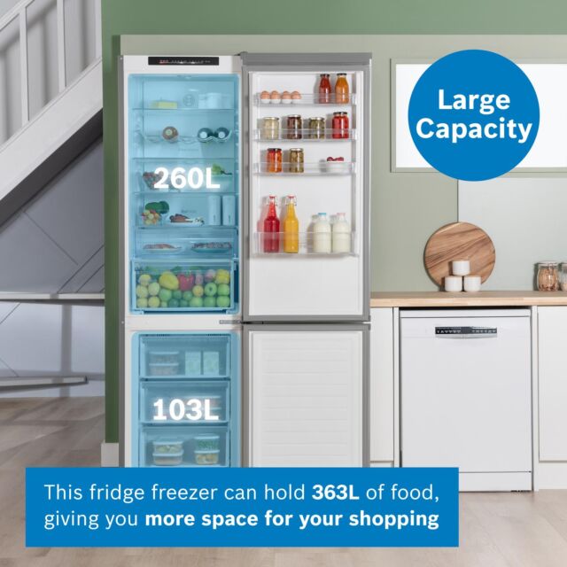 Bosch KGN392LAFG Freestanding Fridge Freezer