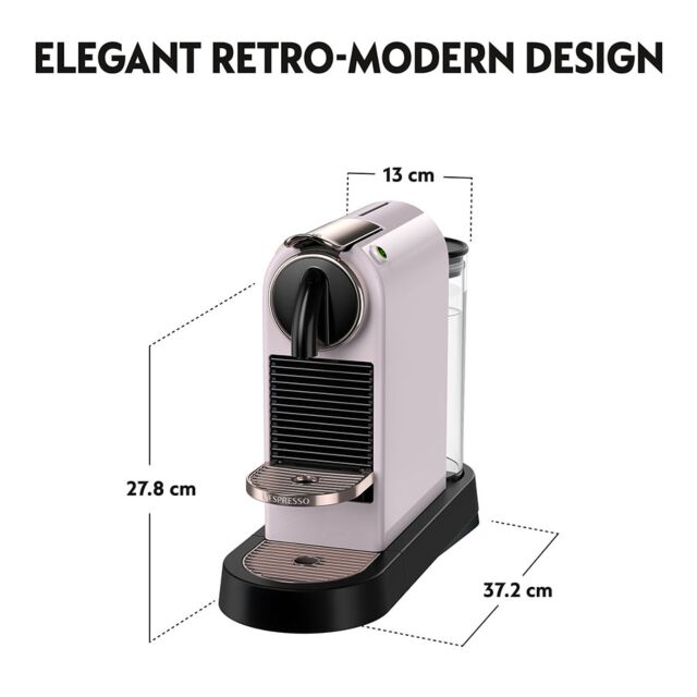 Delonghi EN167.P Nespresso Citiz Coffee Machine, Rose Pink