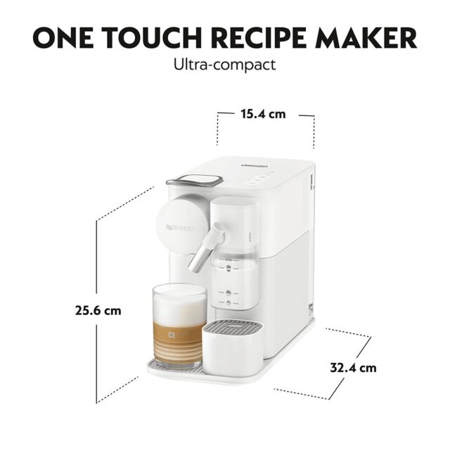 Delonghi EN510.W Nespresso Latissima One Pod Coffee Machine, White