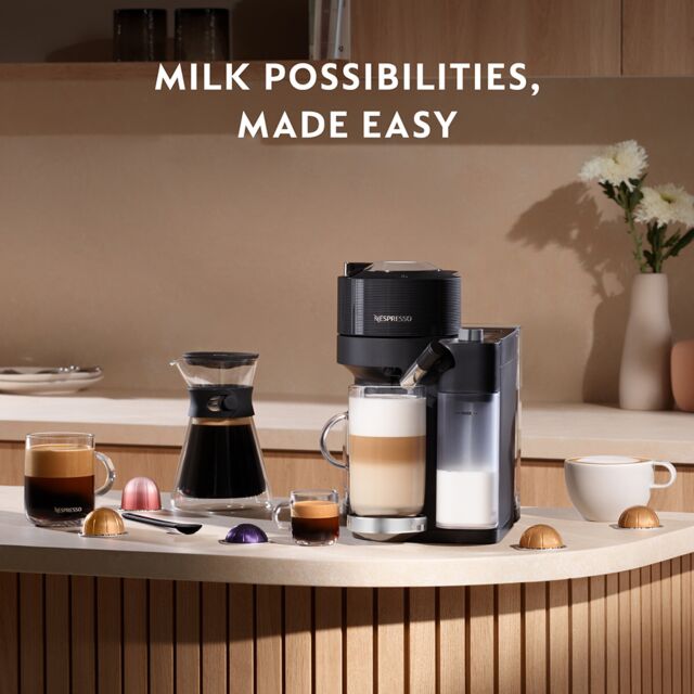 Delonghi ENV300.B Nespresso Vertuo Lattissima Coffee Machine, Black