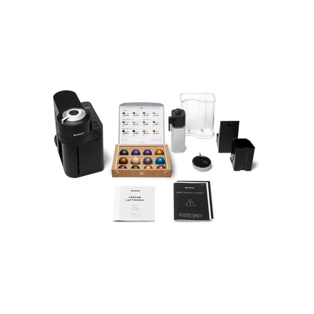 Delonghi ENV300.B Nespresso Vertuo Lattissima Coffee Machine, Black