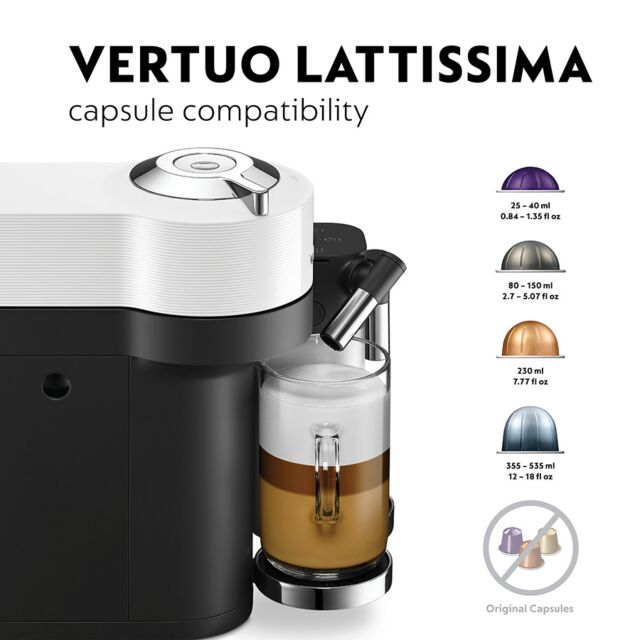 Delonghi ENV300.W Nespresso Vertuo Lattissima Coffee Machine, White